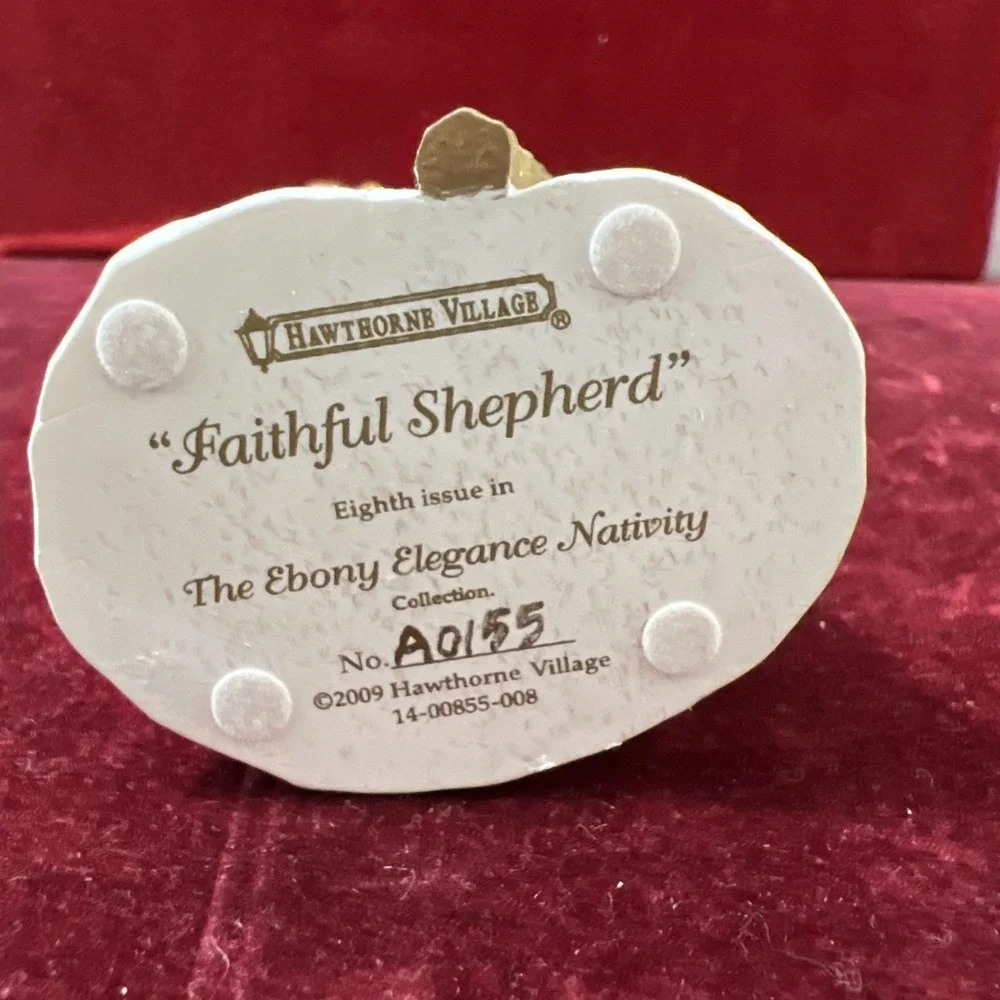 Hawthorne Village 2009 Thomas Kinkade Elegant Blessings Faithful Shepard A0155‎